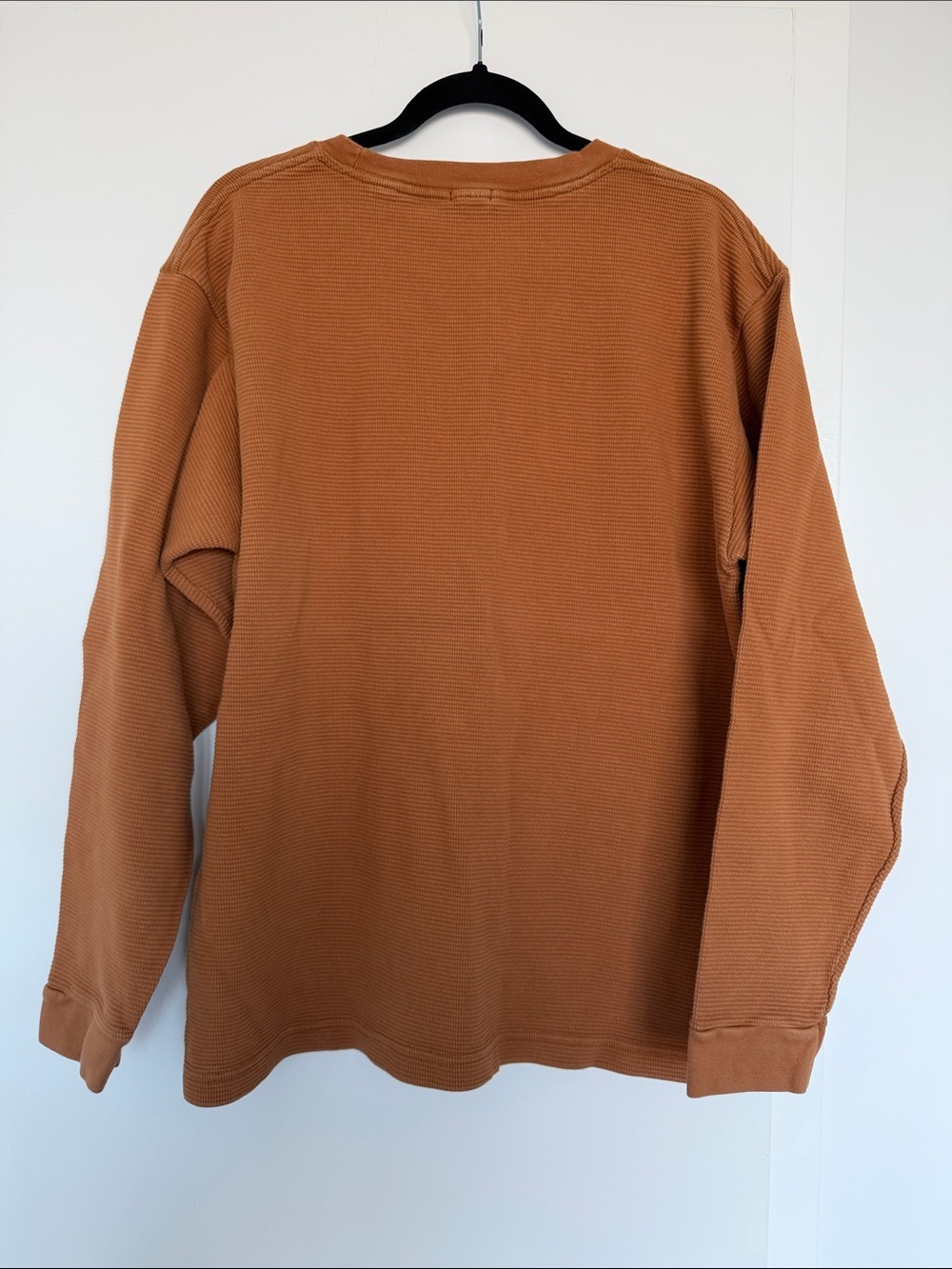 Wythe NY Men's Long-Sleeve Thermal Shirt in Rust Brown - Picture 2 of 3